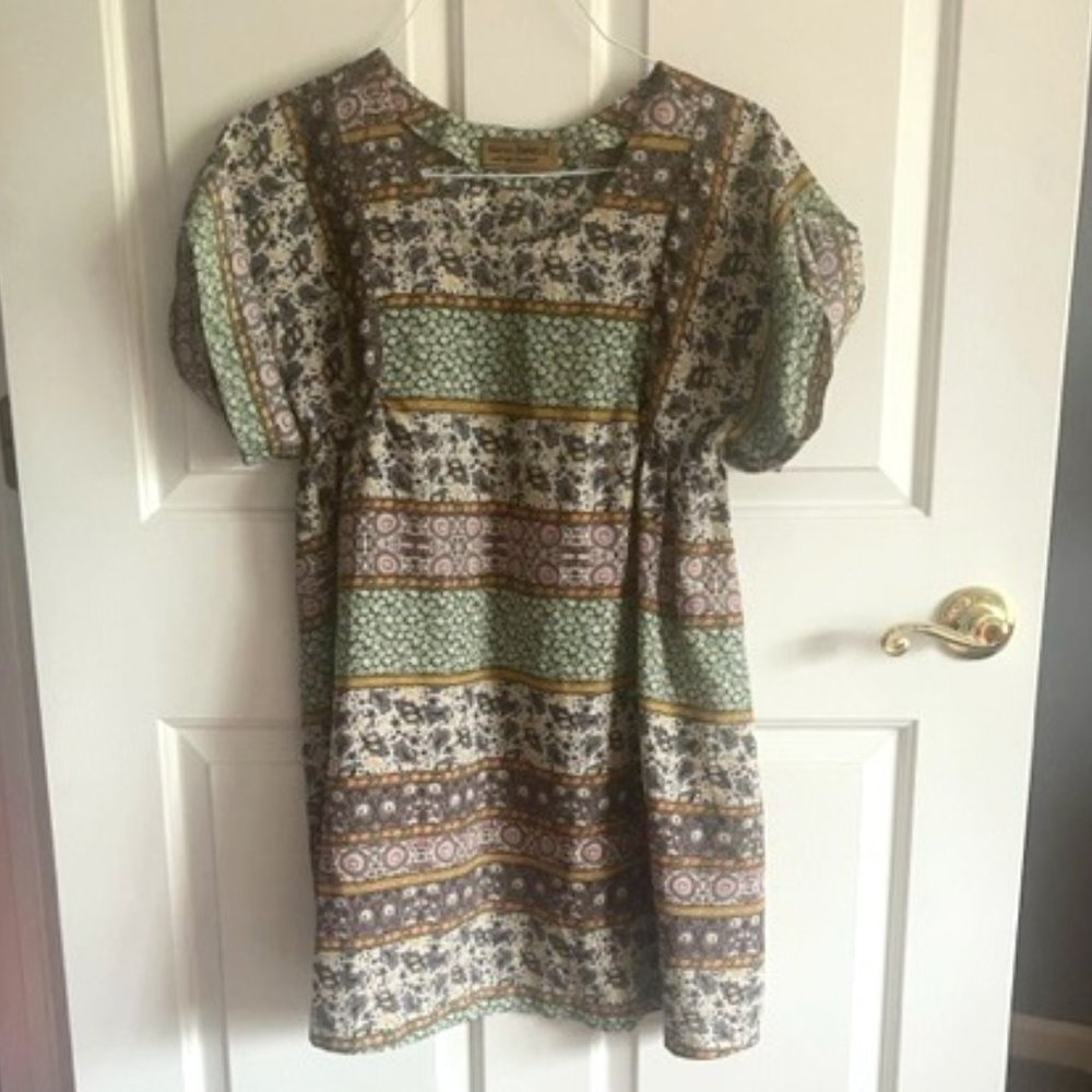 KAREN ZAMBOS PAISLEY SHIFT DRESS